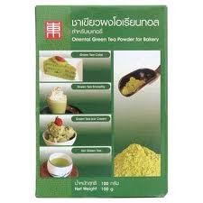 Oriental Green Tea Powder for Bakery 100 G. Thailand Product