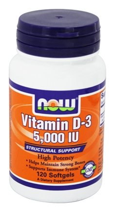 NOW FoodsVitamin D-3 Highest Potency 5000 IU - 120 Softgels