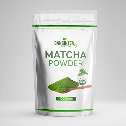 Matcha Green Tea Powder 100g - Organic Coffee Alternative Vegan Milky Nutty Taste - 137x Antioxidants of Regular Brewed Green Tea - Great for Matcha Lattes