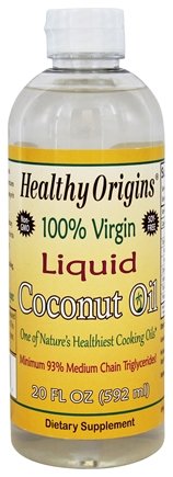 Healthy Origins - 100% Virgin Liquid Coconut Oil - 20 oz.