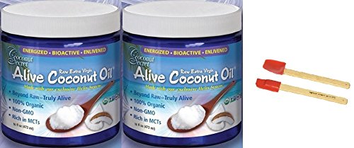 Coconut Secret Alive Coconut Oil Pack of 2 with Mini Spatulas (2)