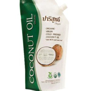 Parisut Premium Cold Pressed Virgin Coconut Oil Organic 100% Natural Oil Pulling Refill Size 1000 Ml for Health Care