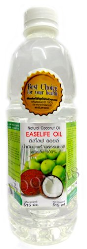 EASELIFE OIL Organic Virgin Coconut Oil Cold Pressed (17.4 oz (515 ml))