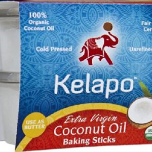 Kelapo Extra Virgin Sticks Fair Trade Coconut Oil 8 Oz -Pack of 6