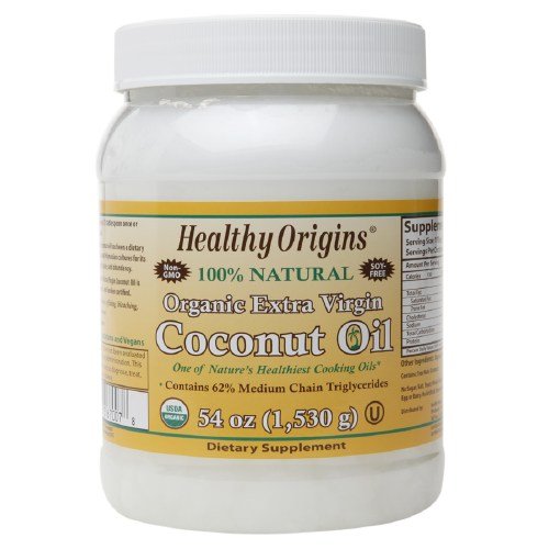 Healthy Origins 100% Natural Organic Extra Virgin Coconut Oil 54 oz (1530 g)