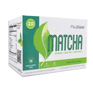 NuZee Matcha 2.0 Single Serve Cups 10ct High In Antioxidants Increases Natural Energy & Mental Focus