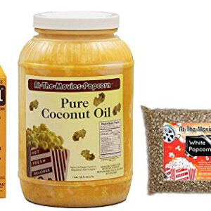 Coconut Popcorn Popping Oil (Gallon) & Flavocol Combo (Yellow Coconut Oil)