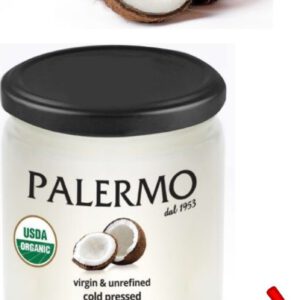 PALERMO Organic Cold Pressed Unrefined Virgin Coconut Oil 14 oz. (PACK OF 6)