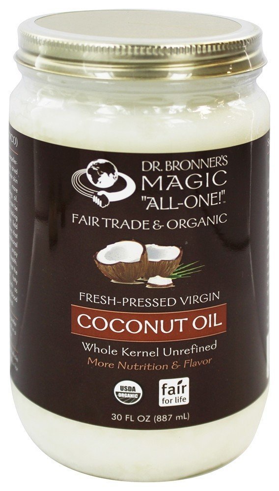 Dr. Bronners - Magic Fresh-Pressed Virgin Coconut Oil Whole Kernel ...