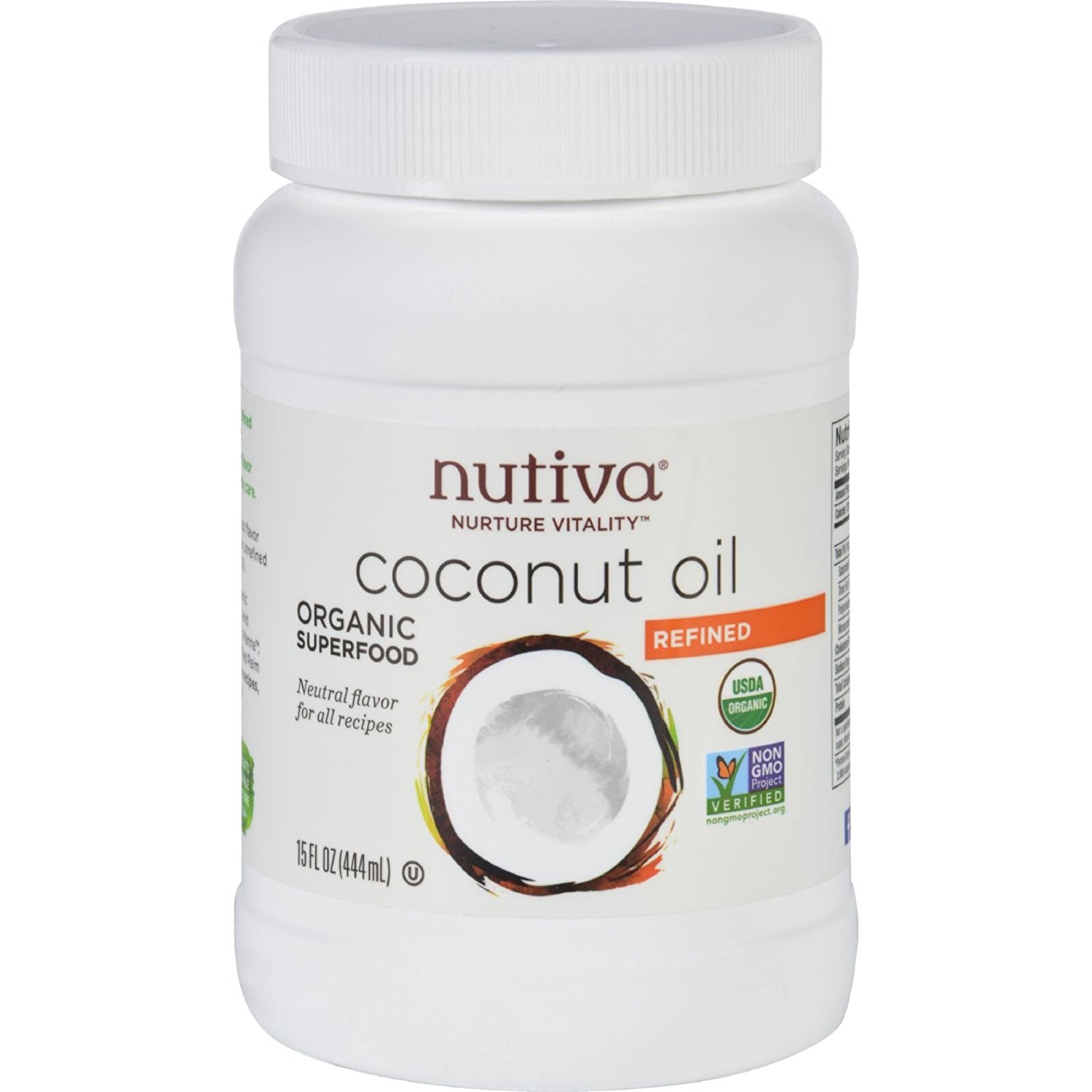 Nutiva Coconut Oil - Organic - Superfood - Refined - 15 oz