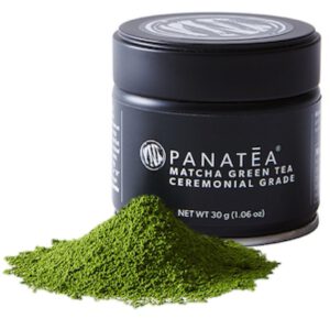 PANATEA Ceremonial Grade Matcha Green Tea Tin 100% Pure Japanese Matcha - 30 Grams (1 Month Supply) - All Natural Non GMO - Sustained Energy - Antioxidants - Metabolism Support