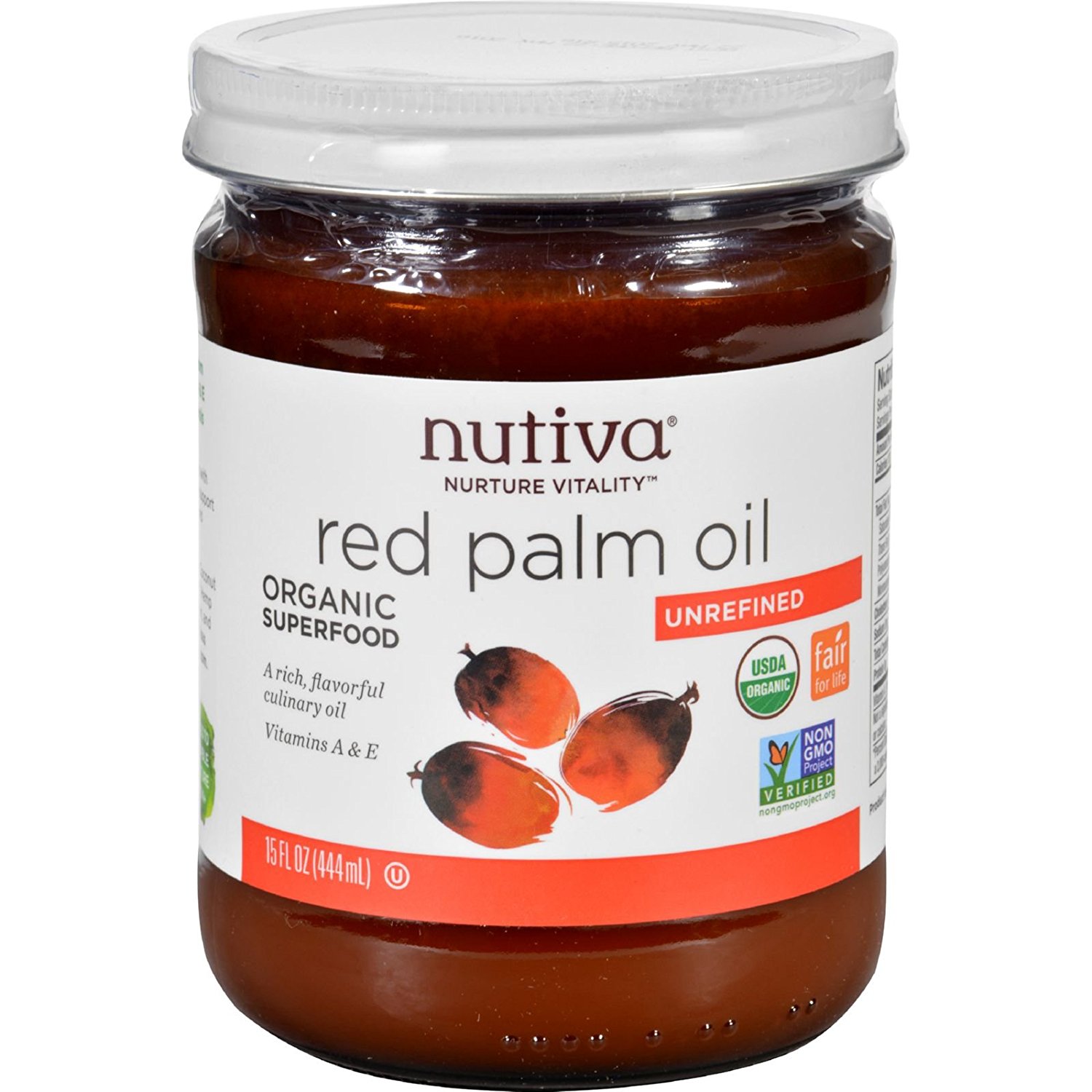 Nutiva Palm Oil - Organic - Superfood - Red - 15 oz - Case of 6