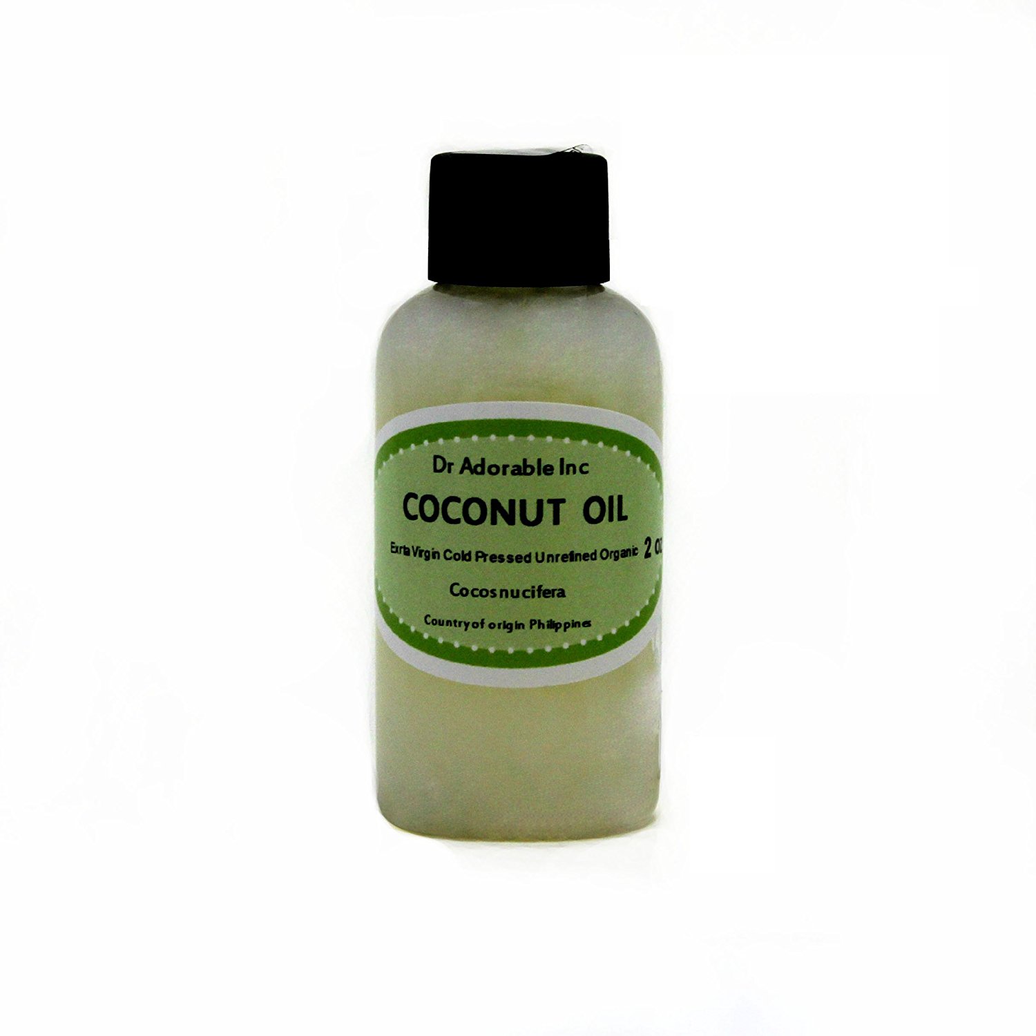 Extra Virgin Coconut Oil Unrefined Organic Pure by Dr.Adorable 2 oz