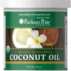 Puritan's Pride Organic Extra Virgin Coconut Oil 16 oz.