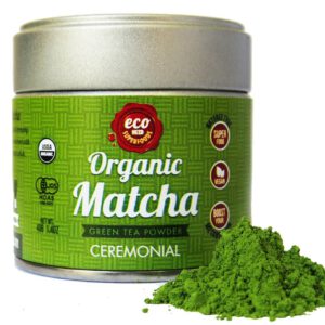 Matcha Green Tea Powder Ceremonial Grade 40g – USDA Organic | 1st Harvest Premium Matcha From Uji – Eco Heed