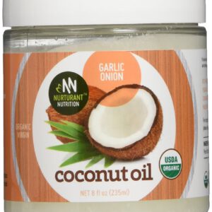 NURTURANT Nutrition's Organic Coconut Oil Extra Virgin Naturally Infused with Onion and Garlic Flavor