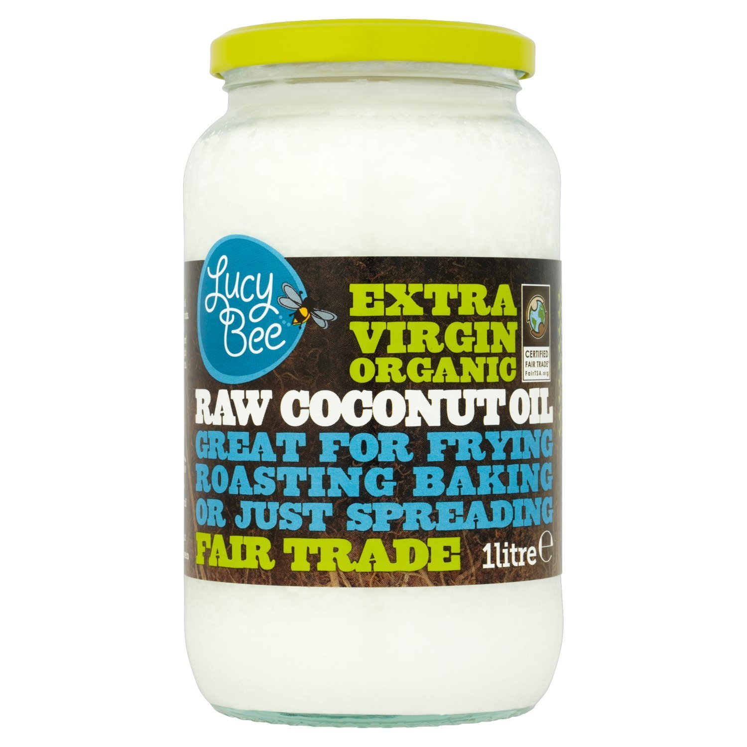 Lucy Bee Extra Virgin Organic Raw Fair Trade Coconut Oil 1lt