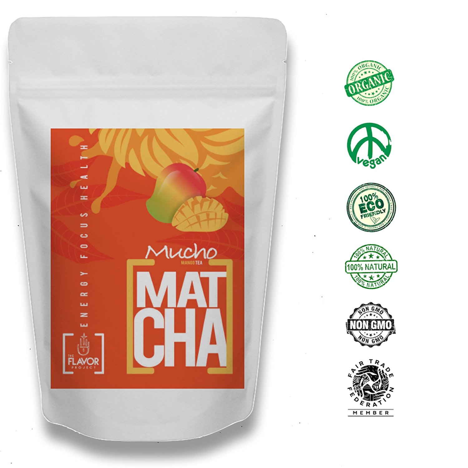 Mango Organic Matcha Green Tea Powder - 35 Servings