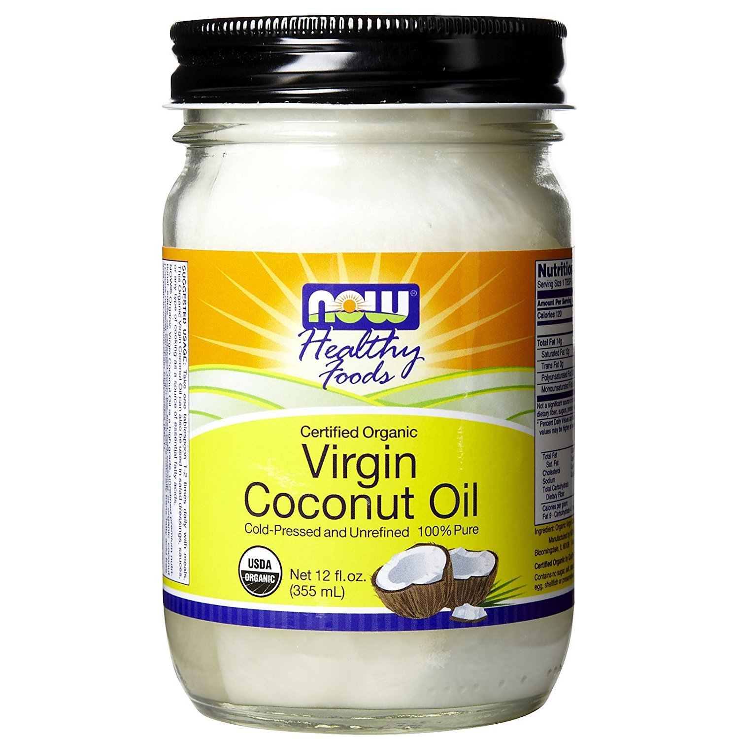 Now Foods Coconut Oil Virgin Organic (12 oz) ( Multi-Pack)