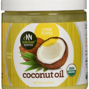 NURTURANT Nutrition's Extra Virgin Organic Coconut Oil Naturally Infused with Lemon and Pepper Flavor