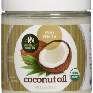 NURTURANT Nutrition's Organic Extra Virgin Coconut Oil Naturally Infused with Vanilla and Sweetness Flavor