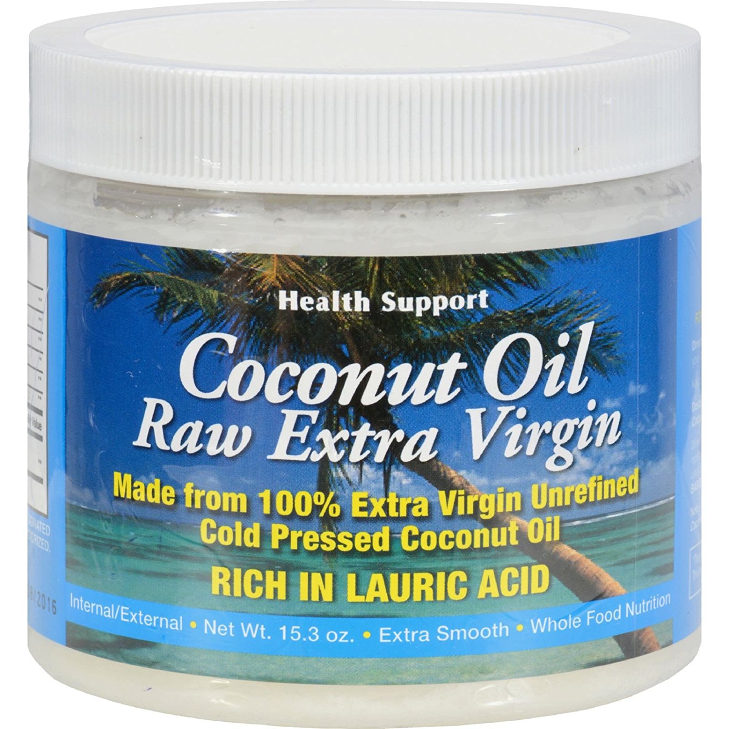 Health Support Coconut Oil Raw Unrefined 15.3 Fz