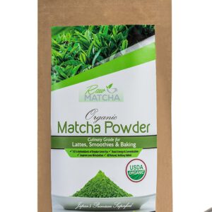 Matcha Green Tea Powder Organic - Premium Blend of Culinary & Ceremonial - Free Recipe eBook - Ideal for Tea or Use in Lattes