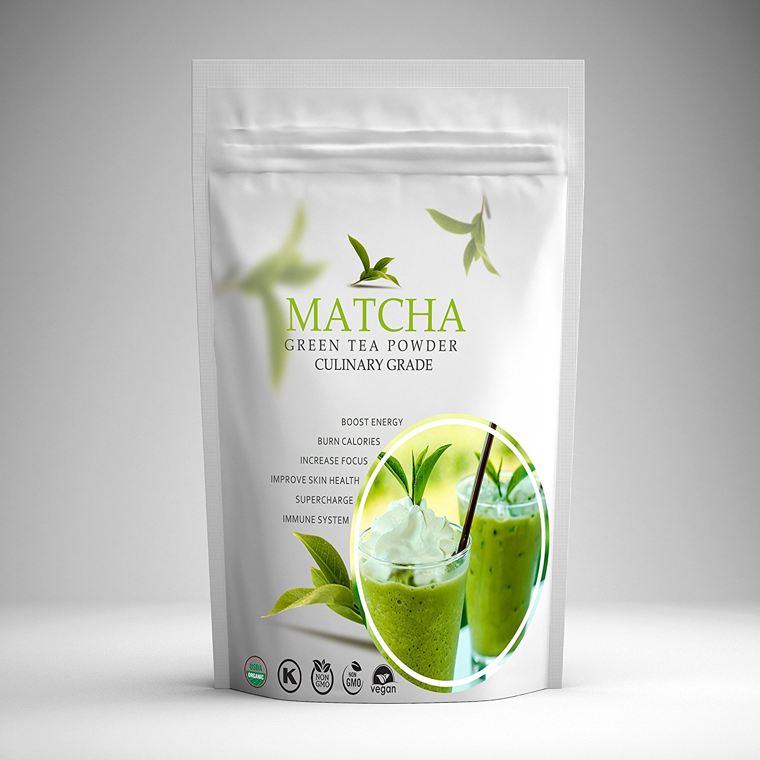 Organic Matcha Green Tea Powder (16oz) - USDA Organic - Great Color