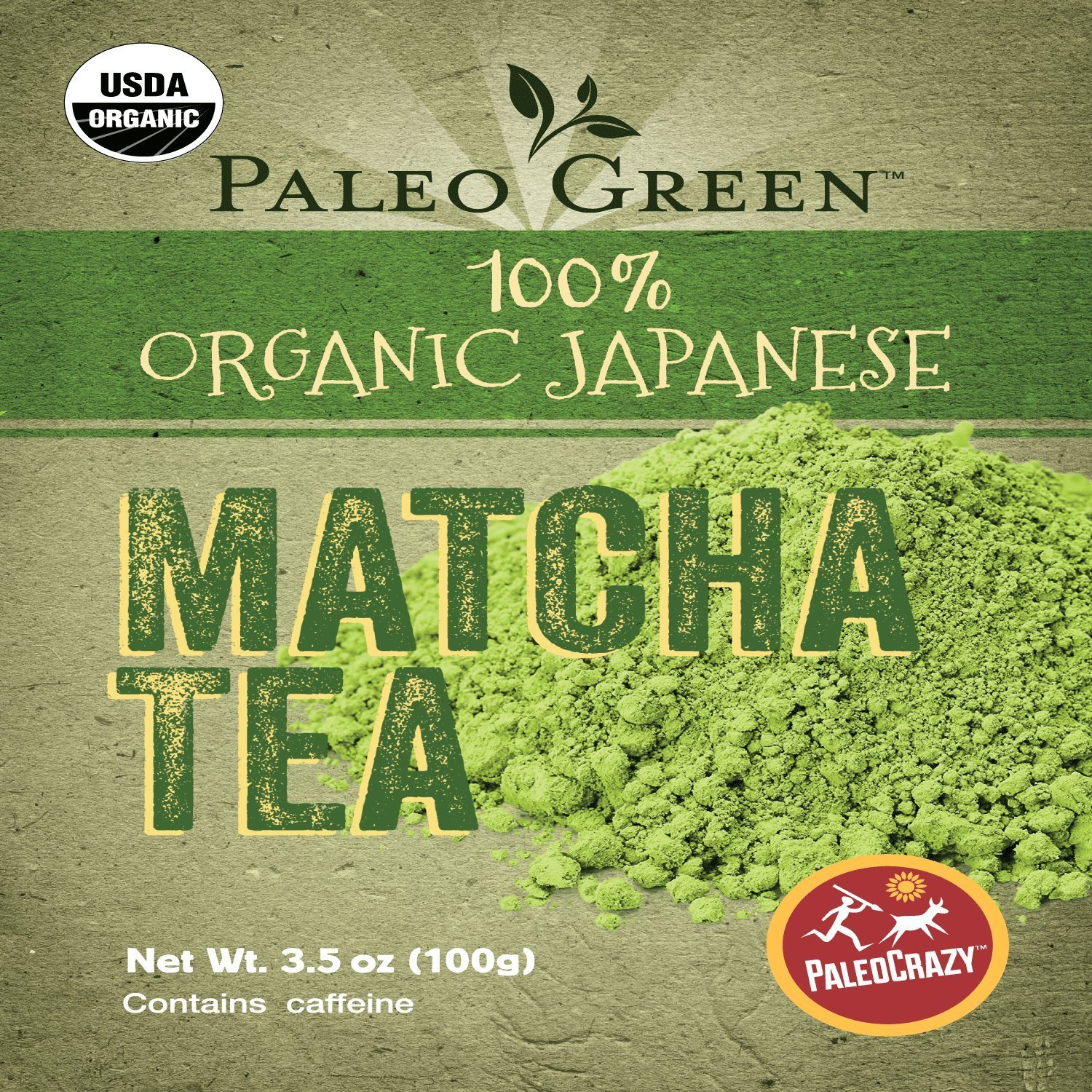 PaleoCrazy Organic Matcha Powder Japanese Tea for Energy